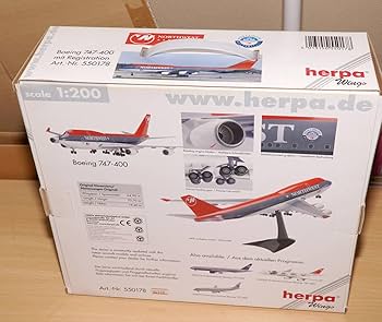 herpa 1/400ノースウエスト航空ボーイング747-400 herpa 1/400ノースウエスト航空ボーイング747-400 - メルカリ
